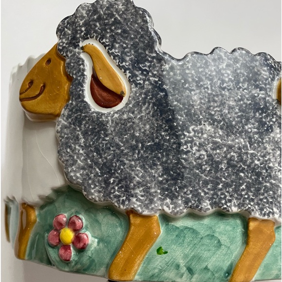 Made for Ethan Allen Ceramic Italian Made Ceramic Dish with Sheep on Exterior - Picture 11 of 15